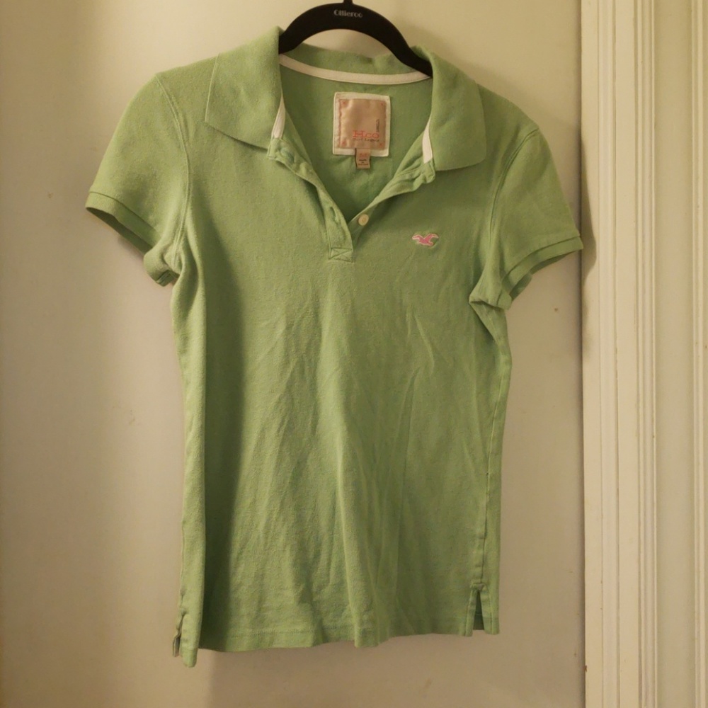 Green Hollister polo